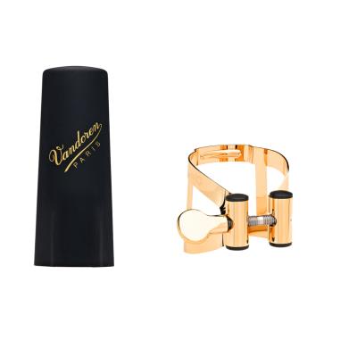 Saxophones VANDOREN LIGATURE M/O ALTO PLAQUE OR ET COUVRE BEC PLASTIQUE - LC57GP Ligature saxophone Alto Saxophones VANDOREN LIGATURE M/O ALTO PLAQUE OR ET COUVRE BEC PLASTIQUE - LC57GP Ligature saxophone Alto