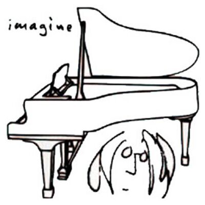 John Lennon magnet Image Piano John Lennon magnet Image Piano