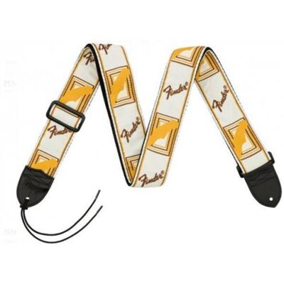FENDER 2" MONOGRAMMED Sangle de Guitare WHITE/BROWN/YELLOW FENDER 2" MONOGRAMMED Sangle de Guitare WHITE/BROWN/YELLOW