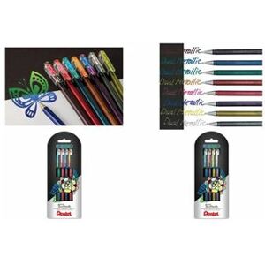 Pentel Stylo roller à encre gel Hybrid 'Dual Pen', étui de 4 Pentel Stylo roller à encre gel Hybrid 'Dual Pen', étui de 4
