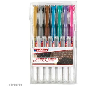 Stylo Gel Roller Edding 0,7 mm - 7 couleurs métalliques Stylo Gel Roller Edding 0,7 mm - 7 couleurs métalliques