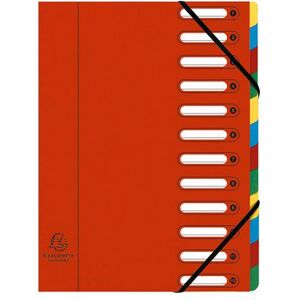 Exacompta Trieur HARMONIKA® à fenêtres avec élastiques Nature Future carte lustrée 12 compartiments Rouge Exacompta Trieur HARMONIKA® à fenêtres avec élastiques Nature Future carte lustrée 12 compartiments Rouge