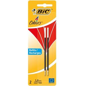 Recharge Stylo Bic 4 couleurs - Pointe moyenne 1 mm - Rouge - 2 pcs Rouge Recharge Stylo Bic 4 couleurs - Pointe moyenne 1 mm - Rouge - 2 pcs Rouge