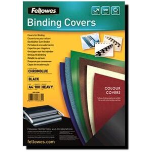 Fellowes - Couverture Chromolux, brillante, A4, noir en carton, 250 g/m2, contenu: 100 pièces -5378501 Noir Fellowes - Couverture Chromolux, brillante, A4, noir en carton, 250 g/m2, contenu: 100 pièces -5378501 Noir