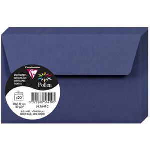 Paquet de 20 enveloppes de visite Pollen 90x140mm FT30 Bleu Nuit 120g Bleu nuit Paquet de 20 enveloppes de visite Pollen 90x140mm FT30 Bleu Nuit 120g Bleu nuit