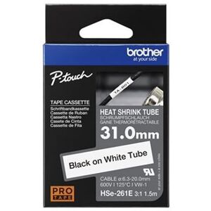 Brother HSe-261E - Noir sur blanc - Rouleau (3,1 cm x 1,5 m) 1 cassette(s) boîte de suspension - ruban thermorétractable - pour P-Touch PT-D800W Brother HSe-261E - Noir sur blanc - Rouleau (3,1 cm x 1,5 m) 1 cassette(s) boîte de suspension - ruban thermorétractable - pour P-Touch PT-D800W
