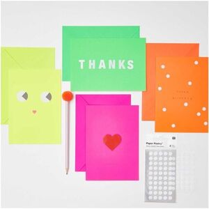 12 cartes et enveloppes néon B6 - Rico Design Multicolore 12 cartes et enveloppes néon B6 - Rico Design Multicolore