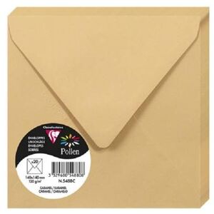 Paquet de 20 enveloppes Pollen 140x140mm Caramel 120g Caramel Paquet de 20 enveloppes Pollen 140x140mm Caramel 120g Caramel