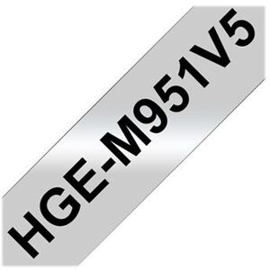 Brother HGE-M951V5 - Noir sur argent - Rouleau (24 cm x 8 m) 5 cassette(s) ruban laminé - pour P-Touch PT-9500pc PT-9700PC PT-9800PCN; P-Touch R RL-700S Brother HGE-M951V5 - Noir sur argent - Rouleau (24 cm x 8 m) 5 cassette(s) ruban laminé - pour P-Touch PT-9500pc PT-9700PC PT-9800PCN; P-Touch R RL-700S
