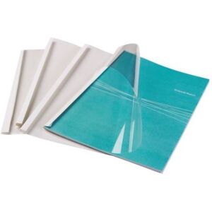 Fellowes 20 mm A4 (210 x 297 mm) 200 feuilles 150 micromètres blanc 50 unités couverture à reliure thermique Fellowes 20 mm A4 (210 x 297 mm) 200 feuilles 150 micromètres blanc 50 unités couverture à reliure thermique