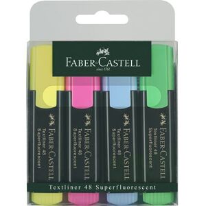 Faber-Castell - Surligneur TEXTLINER 48 recharges, étui de 4 Faber-Castell - Surligneur TEXTLINER 48 recharges, étui de 4