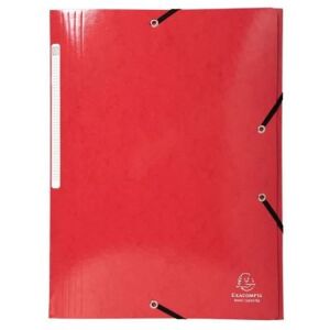 EXACOMPTA Chemise à 3 rabats et à élastiques A4 Iderama, 300 feuilles, 240 x 320 mm, carte polypropylène, rouge Rouge EXACOMPTA Chemise à 3 rabats et à élastiques A4 Iderama, 300 feuilles, 240 x 320 mm, carte polypropylène, rouge Rouge