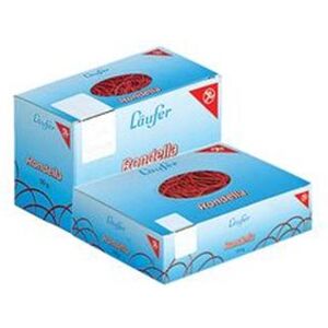 LAUFER Läufer - RONDELLA Élastiques en carton 511545 - 50 g, 100 x 5 mm, rouge, en caoutchouc naturel, contenu: 50 g -511545 Rouge LAUFER Läufer - RONDELLA Élastiques en carton 511545 - 50 g, 100 x 5 mm, rouge, en caoutchouc naturel, contenu: 50 g -511545 Rouge