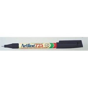Marqueur permanent Artline 725 pointe 0,4mm corps alu noir Noir Marqueur permanent Artline 725 pointe 0,4mm corps alu noir Noir