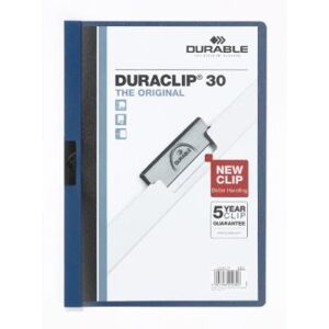 Durable duraclip 30 chemise de présentation à clip bleu foncé d220007 Durable duraclip 30 chemise de présentation à clip bleu foncé d220007