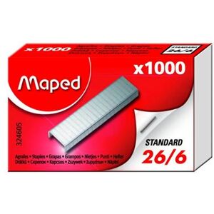 Boîte de 1000 agrafes 26/6 Maped Boîte de 1000 agrafes 26/6 Maped
