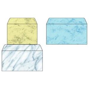 sigel - enveloppe, long, 90 g/m2, gommé, marbre bleu, pqt 50 sigel - enveloppe, long, 90 g/m2, gommé, marbre bleu, pqt 50