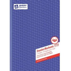 Avery zweckform formularbuch stunden-nachweis, sd, a4 1773 Avery zweckform formularbuch stunden-nachweis, sd, a4 1773