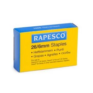Rapesco Boite de 1000 Agrafes Galvanisées 26/6mm Rapesco Boite de 1000 Agrafes Galvanisées 26/6mm