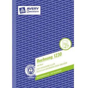 Avery zweckform formularbuch rechnung, rc, a5, 100 blatt 1230 Avery zweckform formularbuch rechnung, rc, a5, 100 blatt 1230
