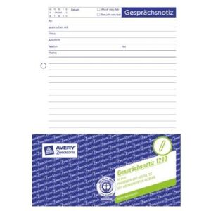 Zweckform gespr.-notizen 1210 a5 rc 50bl avery Zweckform gespr.-notizen 1210 a5 rc 50bl avery