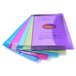 Rapesco Pqt de 5 Pochettes Porte-Document à Pression A4 Couleurs Vives Assorties Transparent Assorti Rapesco Pqt de 5 Pochettes Porte-Document à Pression A4 Couleurs Vives Assorties Transparent Assorti