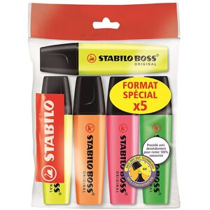 Surligneur Stabilo Pointe biseautée Multicolore Surligneur Stabilo Pointe biseautée Multicolore