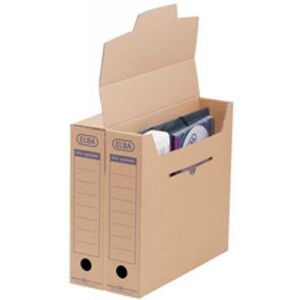 ELBA Boite d'archive tric System, marron nature, encoche de Marron ELBA Boite d'archive tric System, marron nature, encoche de Marron