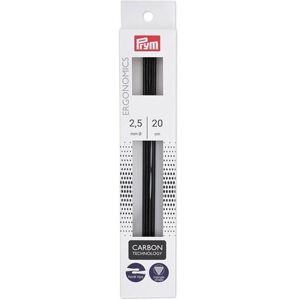 Aiguilles à tricoter Prym Ergonomics Carbon - 20cm - 2,50mm Aiguilles à tricoter Prym Ergonomics Carbon - 20cm - 2,50mm