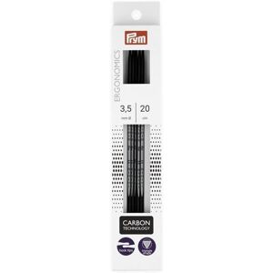 Aiguilles à tricoter Prym Ergonomics Carbon - 20cm 3,50mm Aiguilles à tricoter Prym Ergonomics Carbon - 20cm 3,50mm