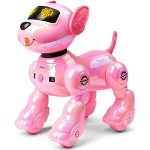 VATOS Chien Robot Interactif Rose Enfants – 17 Fonctions, Programmable, Danse & Musique, Télécommande, 2 Batteries Rechargeables – Jouet Intelligents 3 à 12 Ans VATOS Chien Robot Interactif Rose Enfants – 17 Fonctions, Programmable, Danse & Musique, Télécommande, 2 Batteries Rechargeables – Jouet Intelligents 3 à 12 Ans
