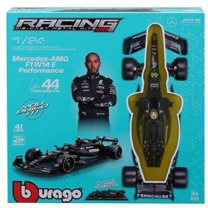 Voiture Bburago 1/24 Kit à monter Racing F1 SF 2023 avec casque et support Mercedes AMG W14 Hamilton Multicolore Voiture Bburago 1/24 Kit à monter Racing F1 SF 2023 avec casque et support Mercedes AMG W14 Hamilton Multicolore