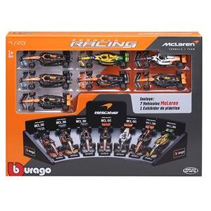 Pack de 7 véhicules Bburago Formule 1 McLaren 1/43 avec un présentoir Multicolore Pack de 7 véhicules Bburago Formule 1 McLaren 1/43 avec un présentoir Multicolore