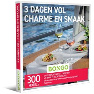Coffret cadeau BONGO 3 Dagen Vol Charme en Smaak - NL Coffret cadeau BONGO 3 Dagen Vol Charme en Smaak - NL