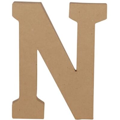 Lettre kraft 20 cm à décorer - N - Décopatch Lettre kraft 20 cm à décorer - N - Décopatch