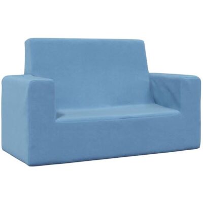 Canapé pour enfants en peluche bleue - Vidaxl Canapé pour enfants en peluche bleue - Vidaxl
