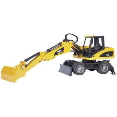 Bruder Pelleteuse ' caterpillar ' sur roues. Jaune Bruder Pelleteuse ' caterpillar ' sur roues. Jaune