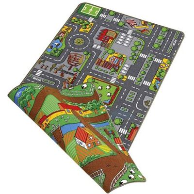 Marque Modèle Tapis de jeu réversible Ville/Ferme - Jouet pour enfants Marque Modèle Tapis de jeu réversible Ville/Ferme - Jouet pour enfants