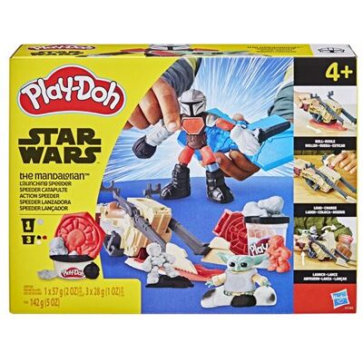 Pâte à modeler Play Doh Star Wars The Mandalorian Speeder catapulte Multicolore Pâte à modeler Play Doh Star Wars The Mandalorian Speeder catapulte Multicolore