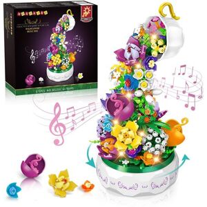 HOGOKIDS Boîte à Musique Jouet Musical avec Fleurs Artificielles à Construire avec LED pour Décor - Cadeau pour Enfants et Adultes HOGOKIDS Boîte à Musique Jouet Musical avec Fleurs Artificielles à Construire avec LED pour Décor - Cadeau pour Enfants et Adultes