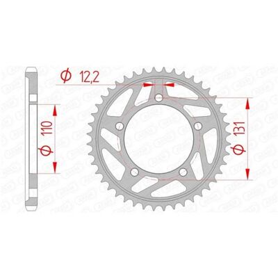 Couronne AFAM 45 dents acier standard pas 525 type 164800 n/a Couronne AFAM 45 dents acier standard pas 525 type 164800 n/a