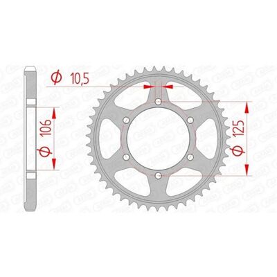 Couronne AFAM 37 dents acier standard pas 525 type 86605 n/a Couronne AFAM 37 dents acier standard pas 525 type 86605 n/a