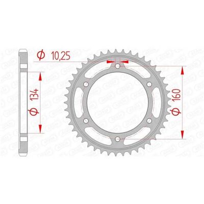 Couronne acier AFAM 10617 - 525 - Unisexe - Pièce moto Couronne acier AFAM 10617 - 525 - Unisexe - Pièce moto