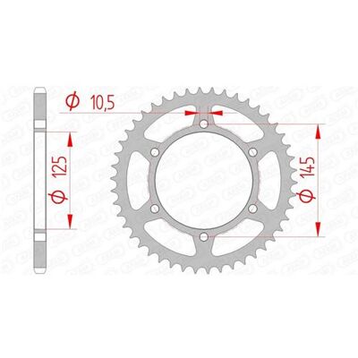 pignon arrière en acier AFAM 12305 - 520 - Durable, Léger, Haute performance pignon arrière en acier AFAM 12305 - 520 - Durable, Léger, Haute performance