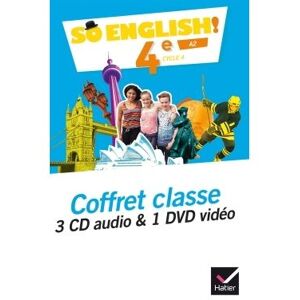 Hatier So English! - Anglais 4e Éd. 2017 - Coffret CD / DVD classe Hatier So English! - Anglais 4e Éd. 2017 - Coffret CD / DVD classe