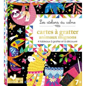 Deux Coqs D'or Cartes à gratter animaux mignons Deux Coqs D'or Cartes à gratter animaux mignons