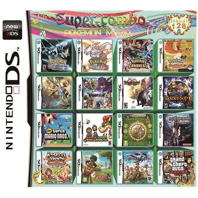 208 en 1 Pokemon Mario Album carte de jeu vidéo cartouche Console carte pour Nintendo DS 3DS 2DS NDS NDSL NDSI 208 en 1 Pokemon Mario Album carte de jeu vidéo cartouche Console carte pour Nintendo DS 3DS 2DS NDS NDSL NDSI
