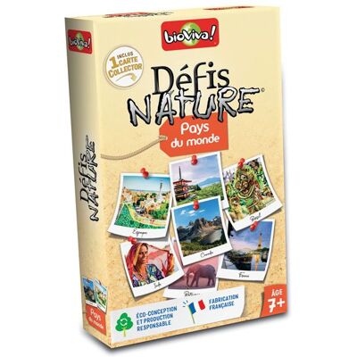Jeu de cartes Bioviva Défis Nature Pays du monde Multicolore Jeu de cartes Bioviva Défis Nature Pays du monde Multicolore