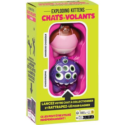 Exploding Kittens - Chats-volants 2-pack 3 - 2 chats en mousse - 24 cartes d’action - Board game Exploding Kittens - Chats-volants 2-pack 3 - 2 chats en mousse - 24 cartes d’action - Board game