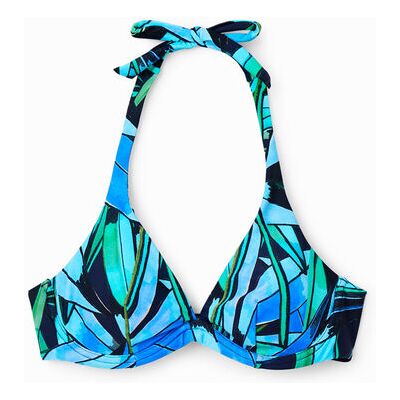 Desigual, Haut de bikini tropical, Bleu, M Desigual, Haut de bikini tropical, Bleu, M